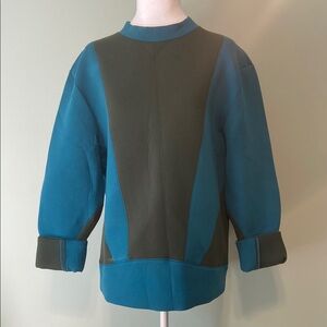 Versace Collection Blue and Green Crewneck Sweater